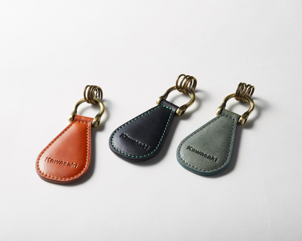 Kawasaki Oiled Leather Key Chain